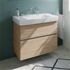 Geberit Renova Plan lavabo, evineo ineo5 evo mobile La: 90 cm, 2 scomparti estraibili, con maniglia incassata,, 501705001+BE0990OA, Renova Plan [Mobili da Bagno > Mobili con Lavabo Integrato]