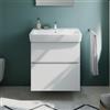 evineo ineo5 evo mobile La: 65 cm, 2 scomparti estraibili, con maniglia incassata, per lavabo Generit Renova Plan,, BE0987WH, ineo5 evo [Mobili da Bagno > Mobili Lavabo]
