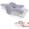 Neuytiky Cuscino in memory foam,Cuscino cervicale ergonomico, Cuscino Ergonomico Ortopedico per il Supporto del Collo per Chi Dorme sul Fianco, Sulla Schiena e Sullo Stomaco(62x41x10/8cm)