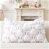 Artscope 1 Pezzi Pasqua Federe in Lana Corta Velluto Copricuscini Morbido Decorativo Fodere per Cuscino Lusso Stile per Divano Camera da Letto Coniglio Orecchio Rosa - Bianco 30x50 cm