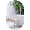TSKDKIT Specchio da parete ovale, 50 x 30 cm, autoadesivo, senza cornice, in vetro HD, per bagno, corridoio, camera da letto