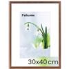 Feihorrm Cornice portafoto, Cornice per foto in quercia, Con vetro temperato, Per foto da 30x40 cm senza passepartout o foto da 19x29 cm con passepartout, Cornice per foto in legno massello (Marrone