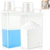 Xinxinphi Dispenser Detersivo Bucato 2300 ml 2 Pezzi con Misurino, Contenitore Lavatrice Multiuso, Scatola Detersivi Polvere Ermetico, Dosatore Trasparente per Profumo, Riso, Contenitori Multifunzionale