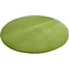 Wambere Tappeto rotondo in velluto corallo, antiscivolo, lavabile, tappeto per cani, per camera da letto, 40 cm, verde erba