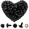 TOAOB THE ONE AND ONLY BABY TOAOB 150 Pezzi Occhi di Sicurezza per Amigurumis con Rondelle 14 mm Nero Plastica Occhietti per Bambole Creazione Animale all'Uncinetto Pupazzi Creazione Artigianato Lavoretti