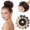 SEGO Pro 45G Chignon Capelli Veri Umani #2 Marrone Scuro Chignon Folto Facile per Capelli Elastico Capelli Finti Extension Coda di Cavallo Updo Lisci (45g)