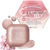 Senso Naturale Olio Illuminante Corpo Solido Rose Gold Crema Abbronzante Corpo con Brillantini Shimmer per una Pelle Luminosa, Idratante Nutriente, Vitamina E, Burro di Karitè, Naturale Vegano
