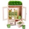 BRUBAKER Cosmetics set beauty da bagno e igiene personale oliva in comodo armadietto in legno