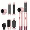 UMIGA Spazzola Phon Capelli Ad Aria Calda 5 in 1 Air Styler Spazzola Asciugacapelli Modellatori Capelli ad Aria Calda per Capelli Ricci Volumizzante Lisciante, Strumenti per Capelli Hairstyler, Rosa