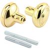 Prime-Line Defender Security E 2642 Pomelli per porta in stile coloniale. Square Drive, design in acciaio battuto, finitura in ottone, con mandrini