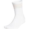 adidas Unisex - Adulto 3-STRIPE HALF CREW SOCK, white/collegiate green, 40-42