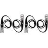 cyclingcolors 2x cinghie del pedale della bicicletta bici universale flessibile nylon nero (Confezione da 2)