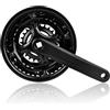 Sporgo Guarnitura per mountain bike 6/7/8 volte: kit ruota dentata con bordo catena, manovella per bicicletta per 6/7/8 marce, 170 mm, 42-34-28 denti per mountain bike, cambio quadrato