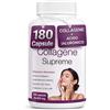 TRICO HAIR ITALY Collagene idrolizzato - Collagene e Acido ialuronico con Biotina Vitamina C e Q10 | Integratore Anti Age per Pelle Capelli Unghie e Articolazioni | Alta Concentrazione | 180 Capsule