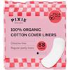 Pixie Cup Pixie Salvaslip in Cotone Biologico per Donna - Salvaslip Regular Confezionati Singolarmente - Assorbenza Leggera e Ultra Sottili - Compostabili - 88 Pezzi