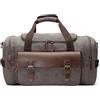 DORRISO Uomo Tela Borsone da Viaggio Grande Borsone da Weekend con Molteplici Maniglia pour Sportiva Vacanza All'aperto Campeggio Casuale Uomo Vintage Borsa Palestra a Tracolla Grigio