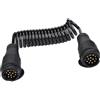 Frogetu Cavo prolunga rimorchio 13 Poli 3M a Spirale, Cavo rimorchio 13 Poli su Spina rimorchio 13 Poli, connettore rimorchio 13 Poli per Auto Camion Caravan Camper Trattore roulotte