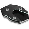 QJY-Motor Part-Store Z900 Z650 2017-2024 Moto Cavalletto Laterale Estensione Kickstand per Kawasaki Ninja 650 250 300 ZX6R ZX10R Z900RS 2017 2018 2019 2020 2021 2022 2023 2024 (Nero）