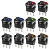 BUYGOO Interruttore a Pulsante LED On Off 12V Impermeabile Auto - 10 Pezzi, 5 Colori, DC 20A