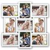 ZEP XB14W Santander Multipla per 9 Foto, in Resina, 13 x 18 cm, Colore: Bianco, vetro