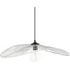 LUSSIOL - Sospensione Alana, Soggiorno/Camera da letto, 58 cm, Giacinto d'acqua intrecciata, Stile naturale, interni (bianco)