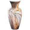 GILDE GLAS art Vaso decorativo grande per fiori - Vaso in vetro colorato - decorazione soggiorno regalo per donne altezza 65 cm marrone bianco