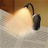 elzle Lampada da Lettura a Morsetto, Lampada Libro USB-C Ricaricabile con 3 Temperature di Colore (Bianco/Caldo/Naturale), Collo di Cigno Flessibile 360°, LED per Lettura, Studio, Lavoro