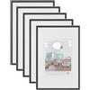 walther design New Lifestyle KV015B5 - Cornice portafoto in plastica, 10 x 15 cm, confezione da 5, nero