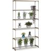 Relaxdays Scaffale Porta Piante a 6 Ripiani Portapiante in Vaso, Fiori, Mobile Metallo e Plastica, 174x91x28 cm, Marrone