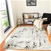 Livabliss NAOLYMPIC Astratto Rectangle Tappeto | Grigio medio, Nero, Carbone | 150x213cm | Soggiorno e Camera da Letto | Tessuto a Macchina Polipropilene