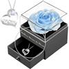 Yamonic Rosa Eterna Festa della Mamma Idee Regalo,Regalo Festa della Mamma,"Migliore Mamma del Mondo"in Francese