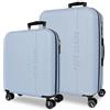 Pepe Jeans Montana Blu Set di Bagagli 55/68 cm Rigido ABS Chiusura TSA Integrata 109 L 6.9 kg Estensibile Bagaglio a Mano