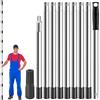 OAONY Asta estensibile per rullo da pittura 3,6 m/11,8 piedi, asta telescopica in acciaio inossidabile leggera a 10 segmenti, asta estensibile con adattatore affusolato, asta estensibile per rullo per