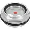 PATIKIL Aria Compressore Olio Mirino Vetro, G 1-1/2 Maschio Filetto Alluminio Lega Olio Liquido Livello Indicatore Aria Compressore Parti con O-ring