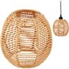 BENECREAT Sostituzione di Piccole Tende Boho, Paralume In Corda di Carta Marrone, Paralume Retrò per Lampada Da Terra, Lampadario, Lampada Da Scrivania, Applique Da Parete