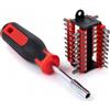 KOMBO - Kit Professionale 37 Pezzi per Avvitare - Cacciavite Magnetico con Bits in Cr-V - All-in-one Compatto e Resistente