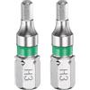 QUARKZMAN 2pz Punte Cacciavite Esagonali H3 1/4 Attacco Esagonale 25mm/1 Lunghezza Punte Testa Esagonale Magnetica Acciaio S2 Cacciavite Elettrico