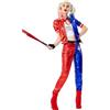 ANUFER Donna 4 Pezzi Ragazza Joker Set di Costumi Fantasia Halloween Cosplay Abiti Baseball Giacca Crop Maglietta Pantaloni e Guanti SN079156 S
