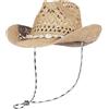 GEMVIE Cappello da Cowboy Occidentale Intrecciato a Mano con Tesa Larga Paglia Panama Cappello da Sole per Uomo e Donna,Rot-H Top,56/58 IT