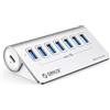 ORICO Hub USB C, ORICO USB 3.2 Gen 2 Hub, 7 porta con trasferimento dati ad alta velocità 10Gbps, separatore USB C in alluminio con 0.5m cavo, Multi USB Adattatore per Macbook, Macbook Pro, Macbook Air