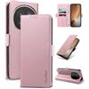 Yunubeyii Cover Libro per Honor Magic 8 Pro - [Blocco RFID] Luxury PU Leather Portafoglio Card Holder Magnetic Phone Custodia con Kickstand, Cover Protettiva Antiurto, Rosa