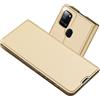 Radoo Cover Compatibile con Samsung Galaxy A21S, Custodia Vintage PU Pelle con Portafoglio Tasca Stile Unico Sottile Magnetica Funzione TPU Cover a Libro per Samsung Galaxy A21S (Oro)
