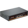 Davuaz Switch PoE non gestito Davuaz 2.5G con 4 porte 2.5G Base-T e 2 porte 10G SFP Uplink, compatibile con 100/1000/2500Mbps, design senza ventole, Plug & Play, switch 2.5Gb Power Over Ethernet