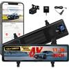 GOHHDL Dashcam 4K Anteriore e Posteriore, Telecamera Touchscreen da 11,26 Pollici 4K+1080P con GPS, ADAS, APP, visione notturna, sensore G, Registrazione in loop, monitoraggio parcheggio 24 ore su 24