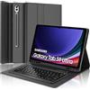 IVEOPPE Cover Tastiera per Samsung Galaxy Tab S9 Ultra 14.6 2023, Custodia Italiana Bluetooth Staccabile, Nero