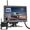 GOHHDL Telecamera Retromarcia Senza Fili da 7 Pollici 1080P HD Monitor, Telecamera di Backup Auto con IP68 Impermeabile, BSD, Visione Notturna per 12V-36V Camion Camper Furgoni