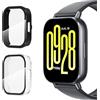Natbok 2 Pezzi Custodia Cover per Xiaomi Redmi Watch 5 Active Pellicola Protettiva Vetro Temperato,PC AntiGraffio Protettiva Custodia Antiurto Sottile per Redmi Watch 5 Active Cover