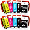 LeciRoba 202XL Cartucce di ricambio per stampanti Epson 202 e 202XL - Multipack per Epson Expression Premium XP-6000, XP-6005, XP-6100, XP-6105 (10 pezzi)