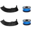 ECOVACS Kit di taglio per GOAT O1200/A1600/A3000 LiDAR PRO; 2 fili di taglio (3 m ciascuno), 2 spazzole di taglio (nere)