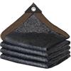 WAIMDIKUL Rete ombreggiante con occhielli, 2 x 5 m, colore nero, per giardino, terrazza, 70% ombreggiatura, resistente ai raggi UV, per pollaio, giardino, rete solare